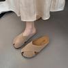 Neuer Stil Damen Hausschuhe Designer Retro Damen Hausschuhe Rundköpfig Flacher Boden Zuhause Vielseitig Damen Coole Hausschuhe