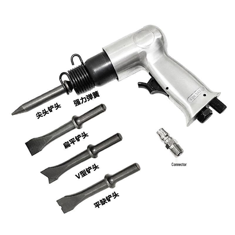 150mm Pneumatic Air Hammer & Shovel Set with Chisel and Round Handle