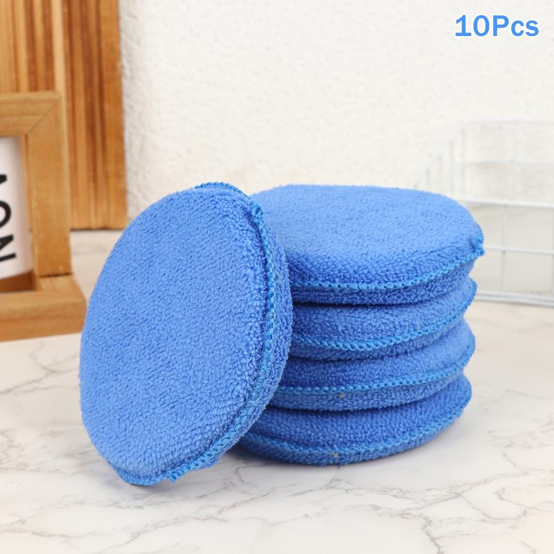 5/10/20Pcs Car Detailing Applicator Pads Car Care Waxing Polish Sponges Soft Microfiber Round Foam Sponges Car Cleaning Tools