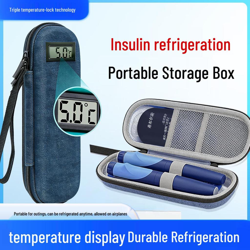 Portable Insulin Cooler Bag with Ice Packs and Cold Compress