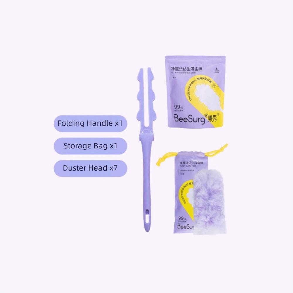 Adjustable Dust Duster Electrostatic Adsorption Extra Long Cabinet Cleaning Gap Duster Foldable Household Cleaning Artifact