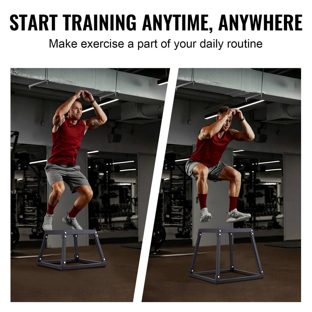 Plyometric Jump Boxes, 12/18/24/30 Inch Plyo Box, Platform and Jumping Agility Box, Anti-Slip Fitness Exercise Step Up Box Set for Home Gym Training,