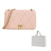 Charles & Keith Fashion Quilted Chain PU Crossbody Bag Small Women bags Cream Black Light-Pink CK2-20671747