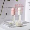 5ml Matte Pink Transparent Lip Gloss Tube, Thick Large Brush Lip Glaze Bottle, Empty Lip Mud Container