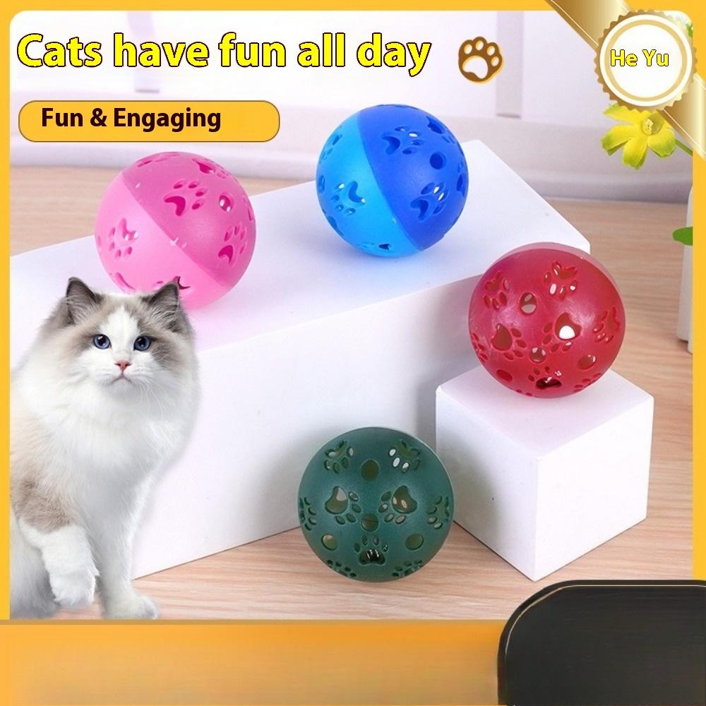 Bell Ball, Pet Cat Toy ABS Cat Interactive Bell Ball Rubbing Itching Decompression Cat Toy Self-pleasure
