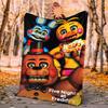 Freddy Bear Flannel Blanket Soft Warm All-Season Throw, Design for Camping, Car Travel, Hiking Sofa, Bed, Office Perfect Gift for Parties