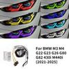 Для 2021-2025 BMW M3 M4 G22 G23 G26 G80 G82 430i M440i RGB Жовтий Синій Червоний Блок Світлодіодного Денного Світла (DRL) Лазерна Фара Денного Світла