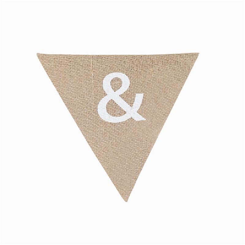 Personalize Party Flag Letter A-Z No.0-9 Diy Jute Burlap Bunting Banner Flags Candy Bar Wedding Decoration Baby Shower Favor