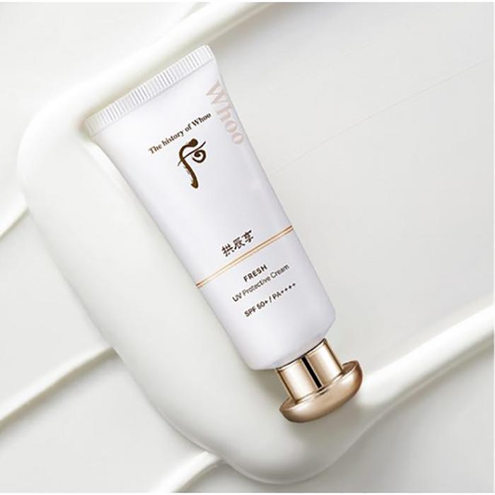 The history of whoo Gongjinhyang Jinhaeyoon Fresh Sun Cream SPF50+ PA++++ – Gentle Yet Powerful UV Protection, Korean