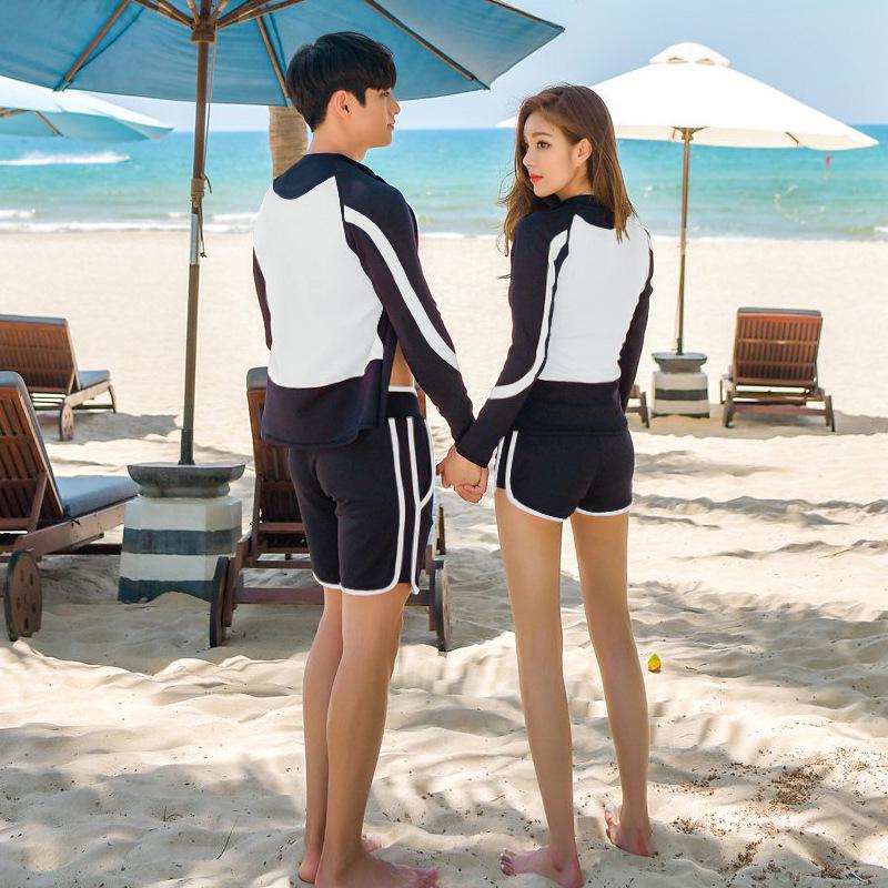 Women's Long Sleeve Two-Piece Wetsuit Set with Sun Protection - Quick-Drying Surfing & Snorkeling Suit