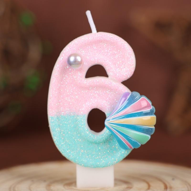 Birthday Candle Digital One-year-old Cake Atmosphere Decoration Scene Diy Handmade Digital Candle 0-9