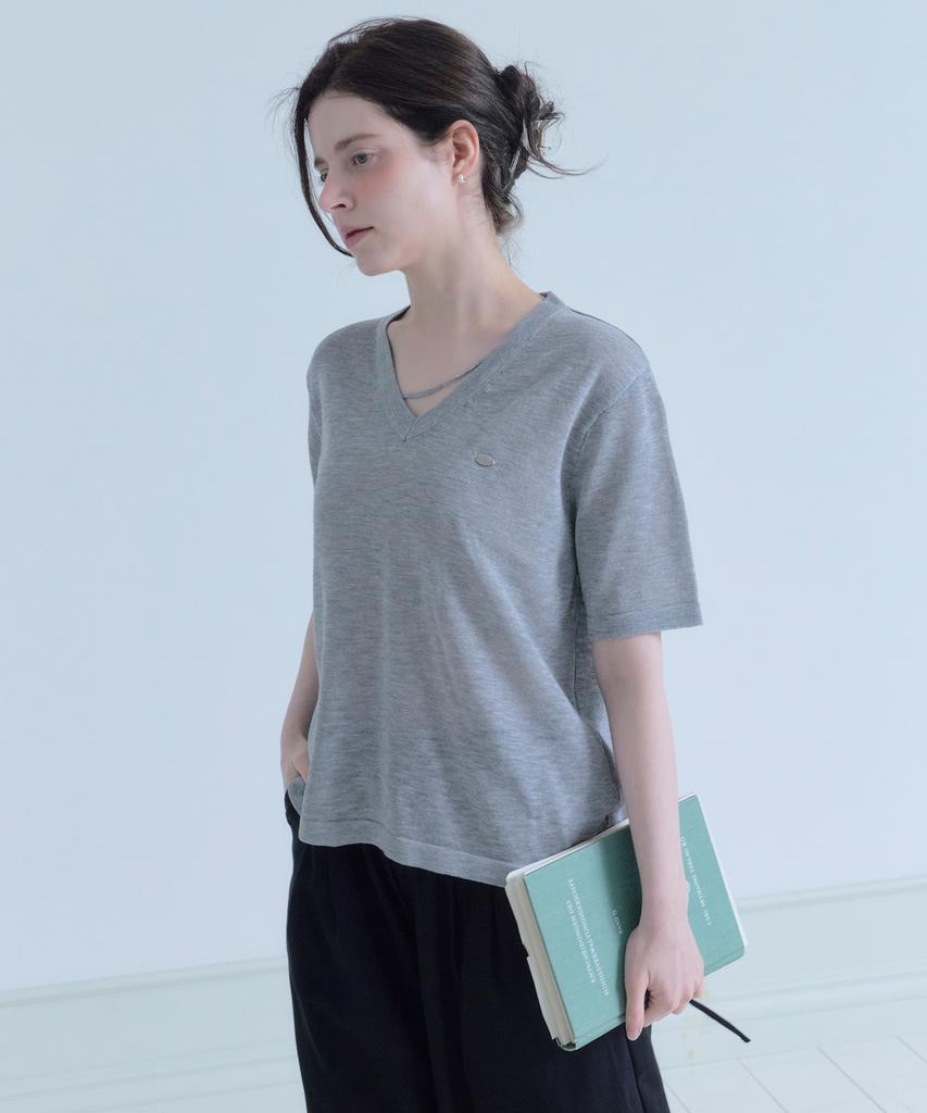 Mejongleuhaleu Liner V-Neck Knit 3 Colors