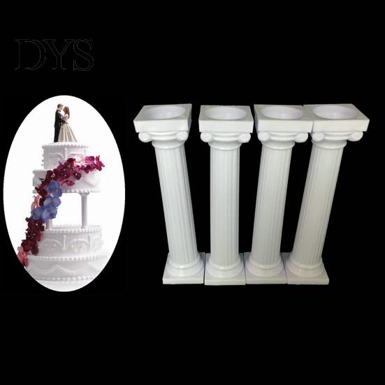Fondant Support Mold 4Pcs/Set Cake Rods Non-stick Reusable Plastic Delicate Baking Tool Standing Grecian Pillars Gathering Supplies Rod