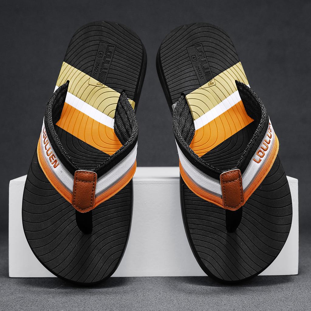 Men Herringbone Slippers Arch Support Comfortable Summer Beach Thong Sandals Yoga Foam Pad Slide In Slippers 2025 Fashion Trend