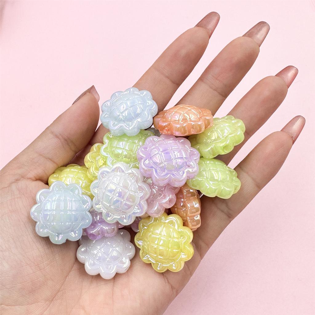 Home Party Supplies Creative Beaded Material Candy Color For Jewelry Making Creative Handmade Material DIY Accessories Sunflower Acrylic With Hole