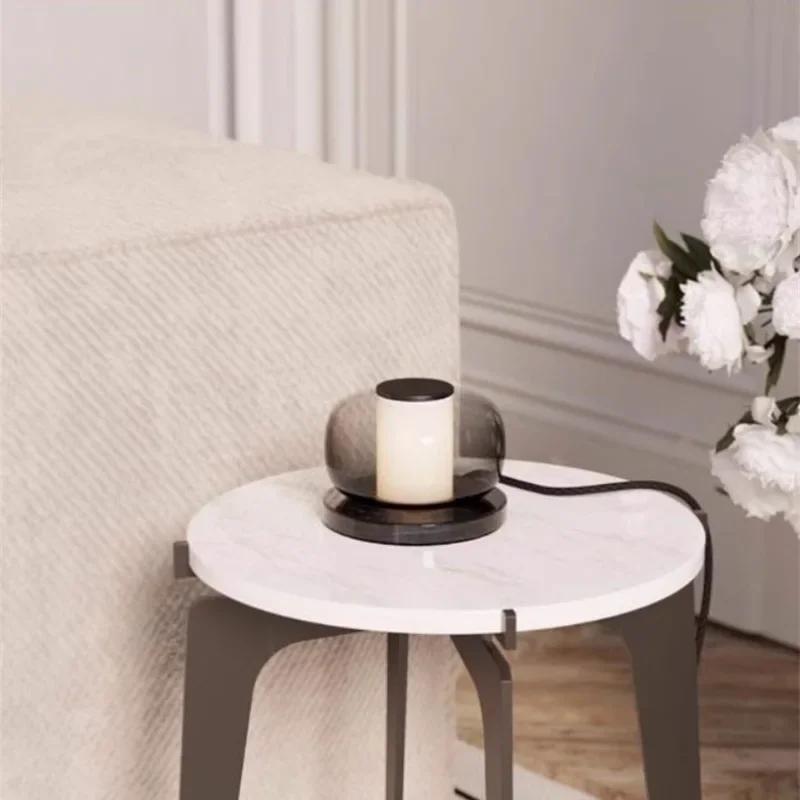 Nordic Minimalist Marble Table Lamp Post-Modern Living Room and Hotel Bedroom Bedside Sample Room Decoration Creative Glass Lamp