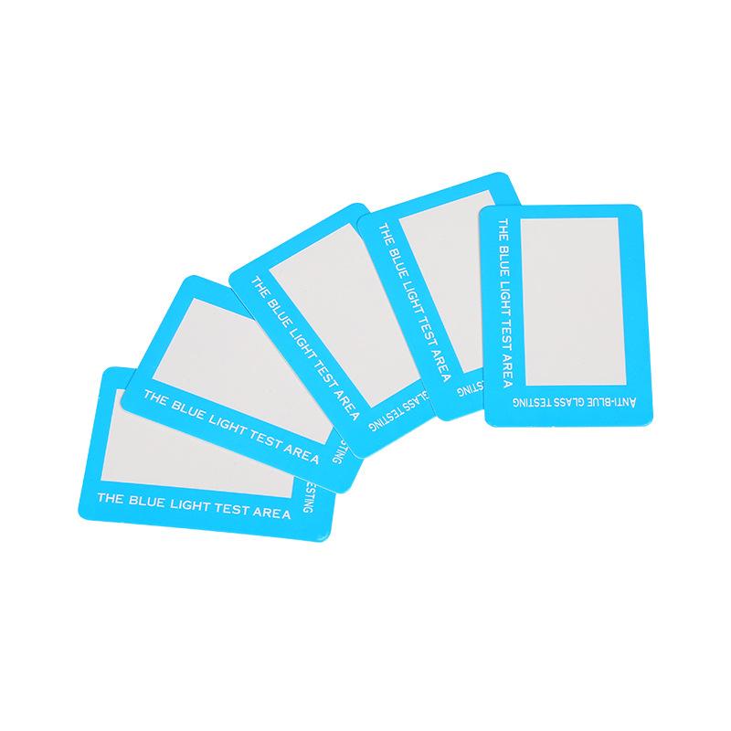 5pcs Blu-ray Glasses Test Card Color Changing Card Detection Paper Card Glasses Glasses Lens Inspection Card