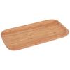 Rectangular Bamboo Plate Tray for Snacks and Sushi Appetizers 25cm