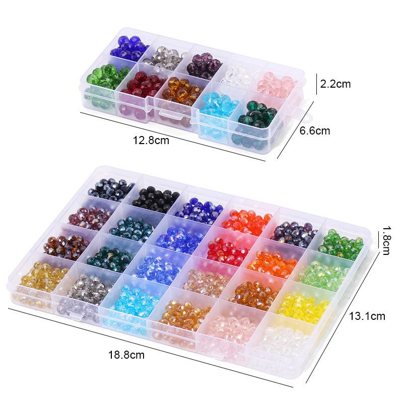24-Grid Crystal Beads Box for DIY Jewelry: Necklace, Bracelet, Bag Chains