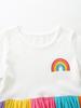 European-Style Rainbow Print Toddler Princess Summer Dresses