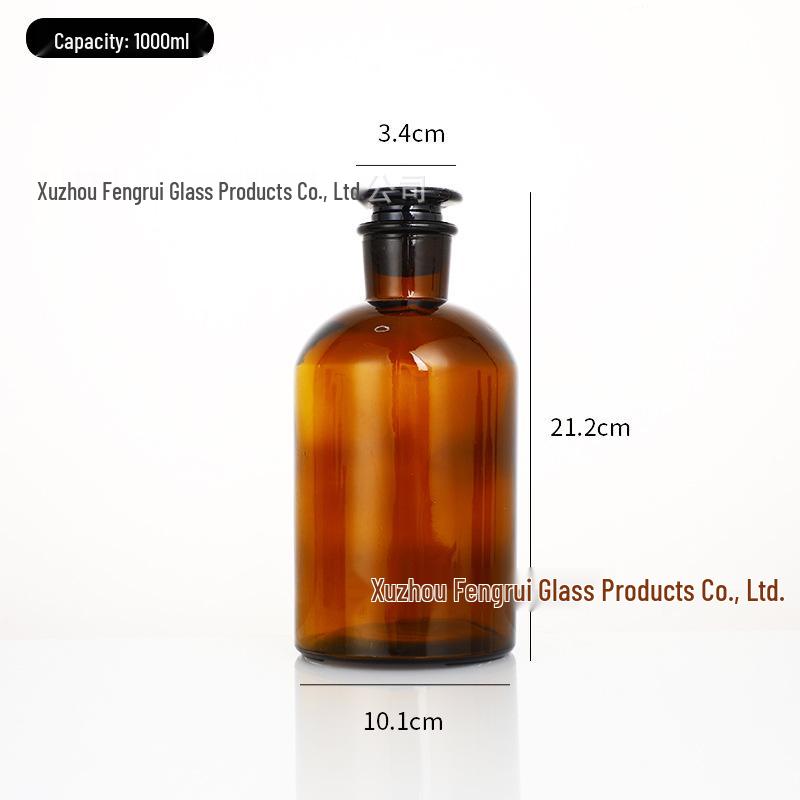 Frosted Glass Reagent Bottle - Wide-Mouth, Narrow-Mouth, or Light-Proof Options