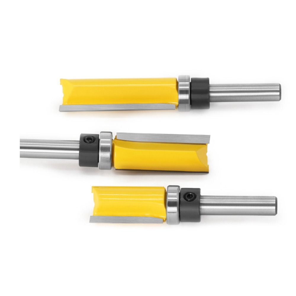 

8mm Straight Edge Router Bit Attached Bearing Milling Cutter Efficiency Pattern Bit Cutter Maching 8X19.05X20