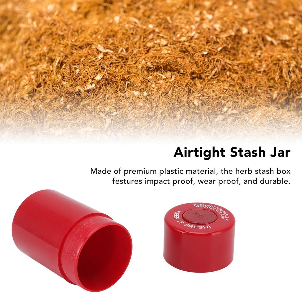 Herb Stash Box Round Plastic Airtight Stash Jar Smell Proof  Herb Storage Case Sealed  Container for Outdoor Travel