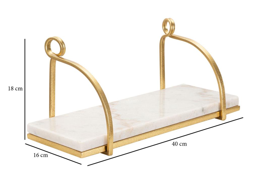 Wall Shelf Marble Cm 40X16X18