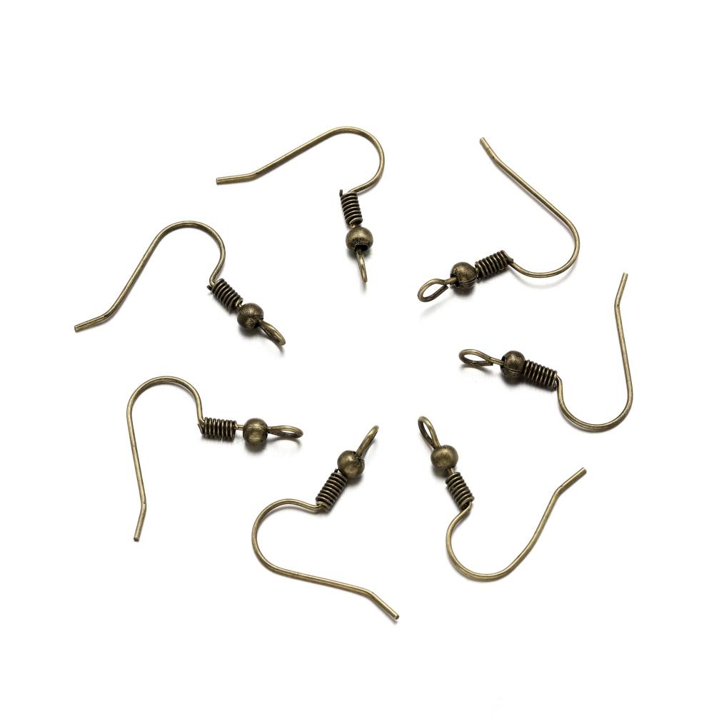 100 Stück 21*20mm Gold Antik Bronze Ohrhaken Ohrringverschlüsse Ohrringbügel Für Schmuckherstellung Zubehör Großhandel