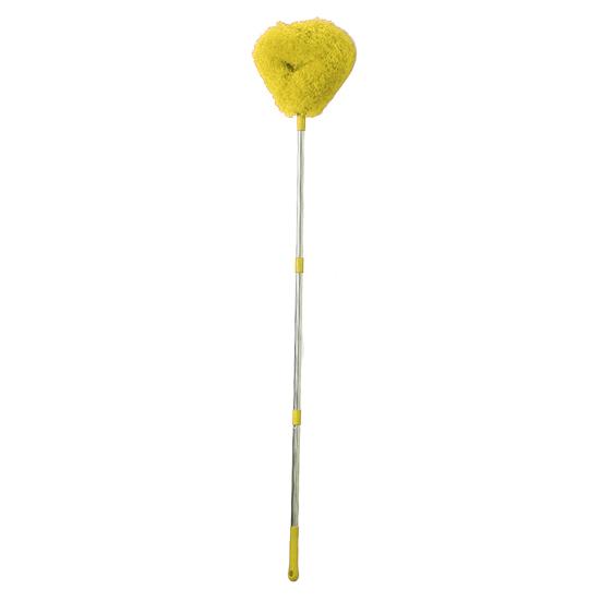 Ceiling Fan Cleaning Brush with Triangular Notch Design Extendable Pole Fan Blade Cleaner Kitchen Bathroom Hotel Dormitory Cleaner