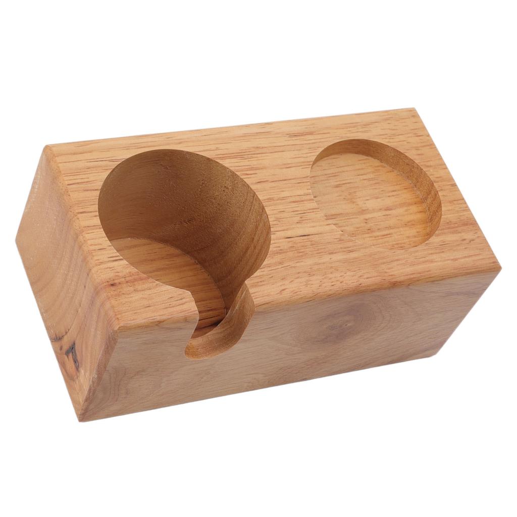 Wooden Coffee Protafilter Stand Holder Coffee Tamper Holder Stand Tamping Station