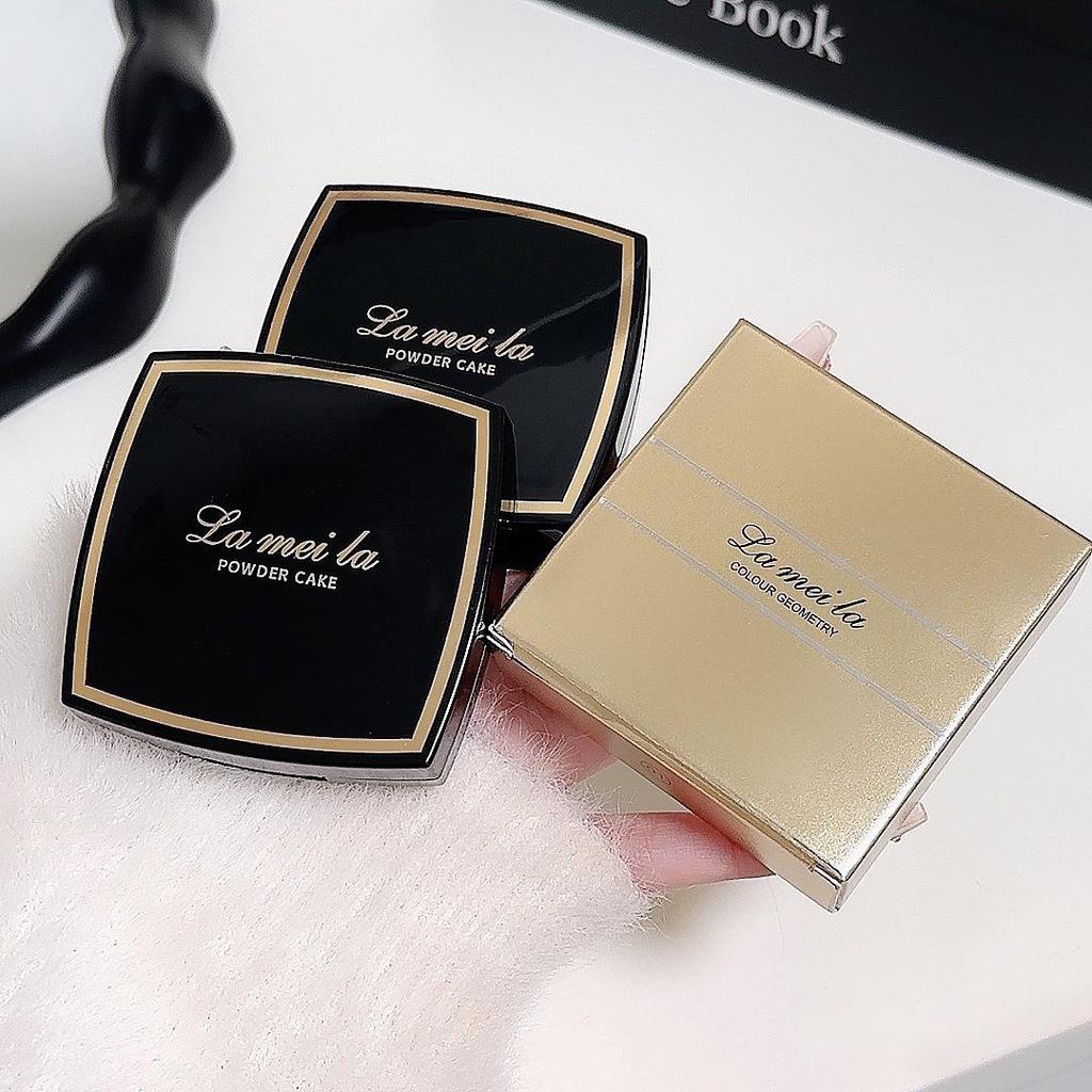 LAMEILA Compact Setting Powder with Concealer - Long-Lasting, Non-Caking, Transfer-Proof for Wet and Dry Use