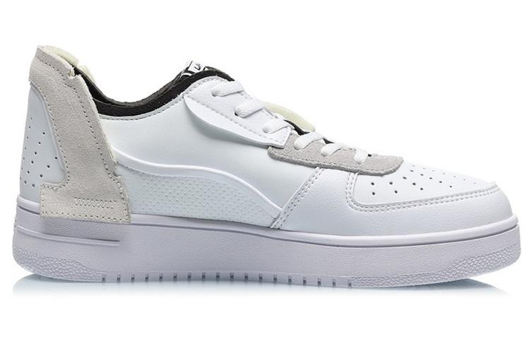 Li Ning CF De Sequencing Abrasion Resistant Slip Resistant Low Top Skateboard Shoes Women's White Red AGCQ394-1