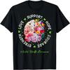 Motivierendes Support Florales Gehirn Psychische Gesundheit Bewusstsein T-Shirt