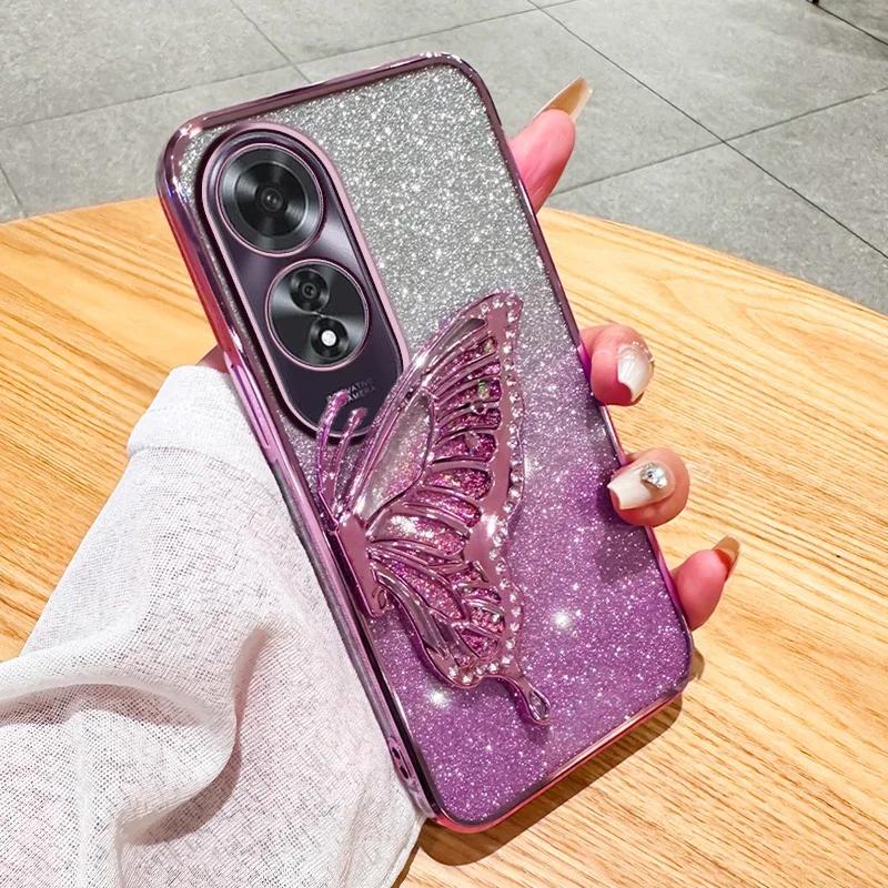 3D Buttriger Glitzer Handyhülle für OPPO A60 A98 5G A58 4G A78 4G A38 A18 4G A17 A17K A79 5G Kameraschutzhülle