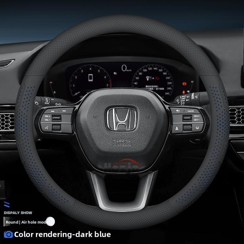 Leather Car Steering Wheel Cover for Honda HRV CRV Pilot Civic City ZRV Passport 2022 2023 2024 2025 2026 Accessories