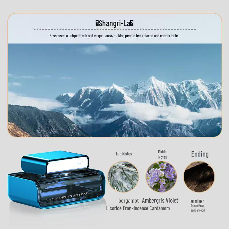 Car Aroma Ornament Air Freshener: Essential Oil Holder, Long-lasting Light Fragrance for Interior Console.
