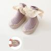 Baby Girls Spring New PU Sole Floor Socks Non-Skid Infant Toddler  Lace Socks Shoes Princess High Quality Cotton Baby Shoes