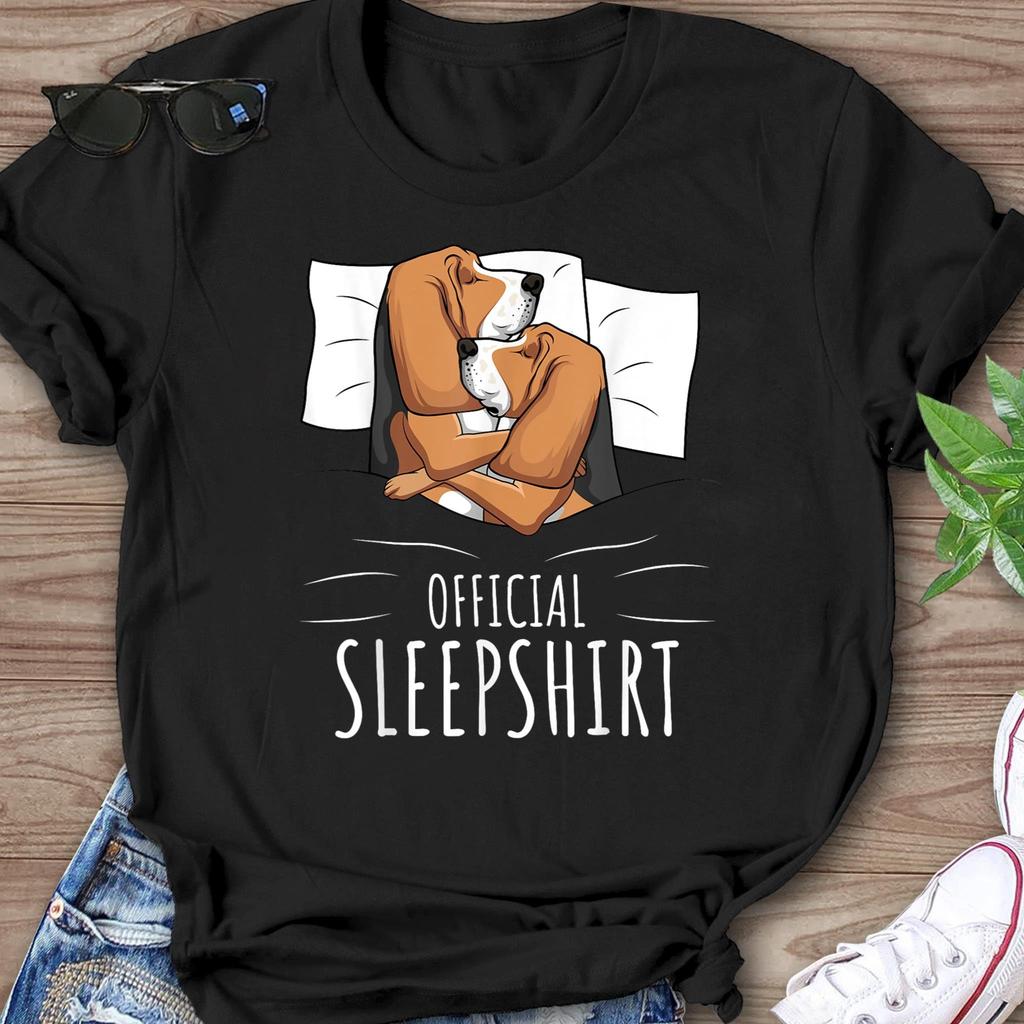 Basset Hound Sleepshirt Women Men T Shirt Funny Dog Lover Tops