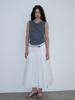 Text Room Emma Shirred Skirt_White
