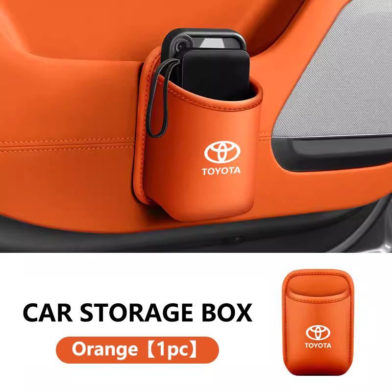 New Car Door Water Cup Holder Back Seat Drink Rack Leather Storage Box For Toyota Yaris Prius RAV4 Crown CHR Camry Auris Corolla