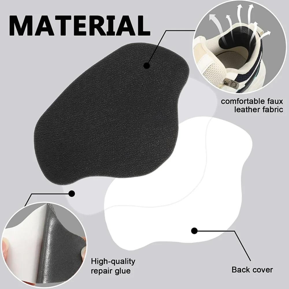 6Pcs Insoles Heel Repair Subsidy Sticky Shoes Hole Cobbler Sticker Back Sneaker Lined with Anti-Wear After Heels Stick Foot Care