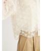Emi Flower Tulle IVR Women's Blouse, 13WFB251046,