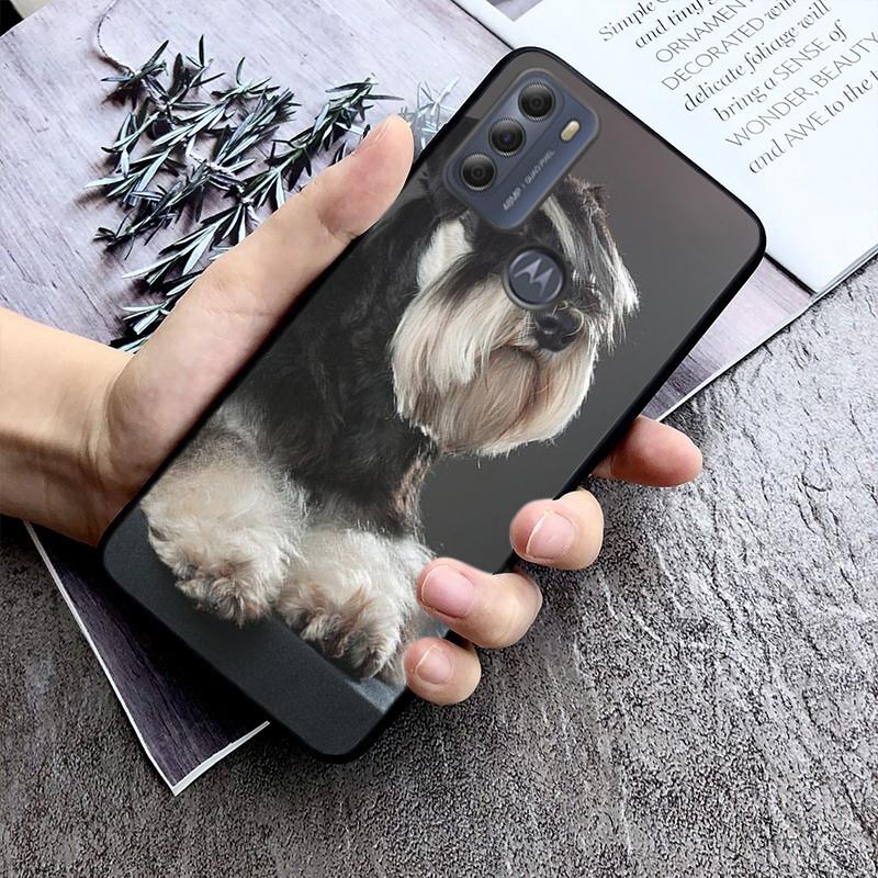 

Чехол для телефона с изображением щенка шнауцера для Motorola Moto E32 E20 E40 G22 G52 G20 G30 G100 G60 G50 G10 GPure GStylus G9 One Action Macro Moto G Stylus 5G