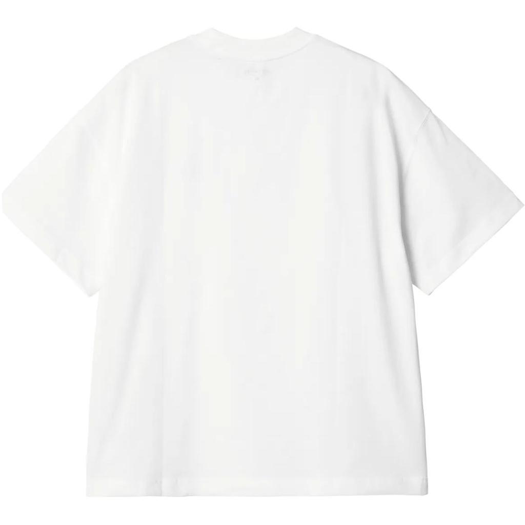 Carhartt WIP Logo Crew Neck Loose Fit Short Sleeve T-Shirt Men Tops White I033828-2JI-XX