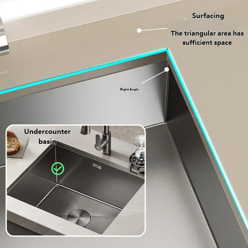 Compact Magnetic Triangle Drain Basket For Small Kitchens With Space Saving Design And For Vegetables Utensils