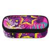 Pencil Case 300D Polyester Printed Zipper Closure with Main Compartment Mesh Pocket and Pen Slots for Teens and Students