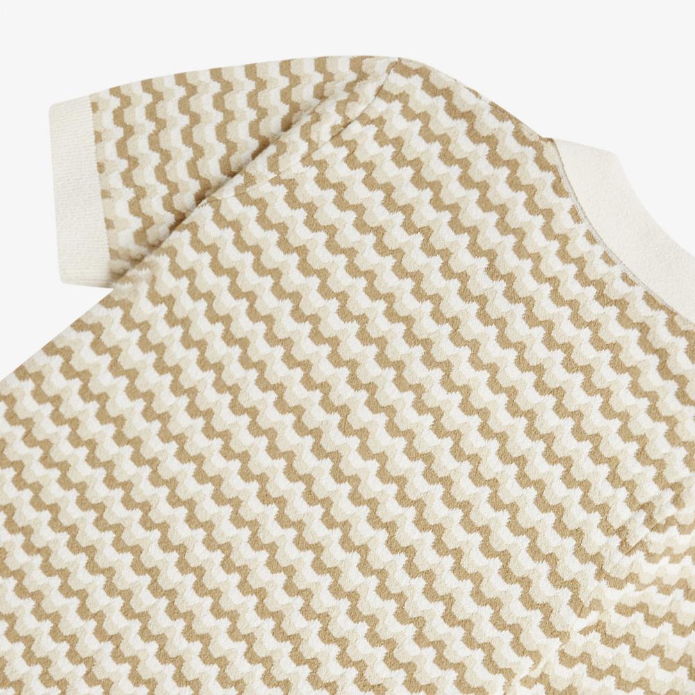 Fred Perry [Sharp] Boucle Jacquard Knit Shirt - Ecru Afpm2417636-560