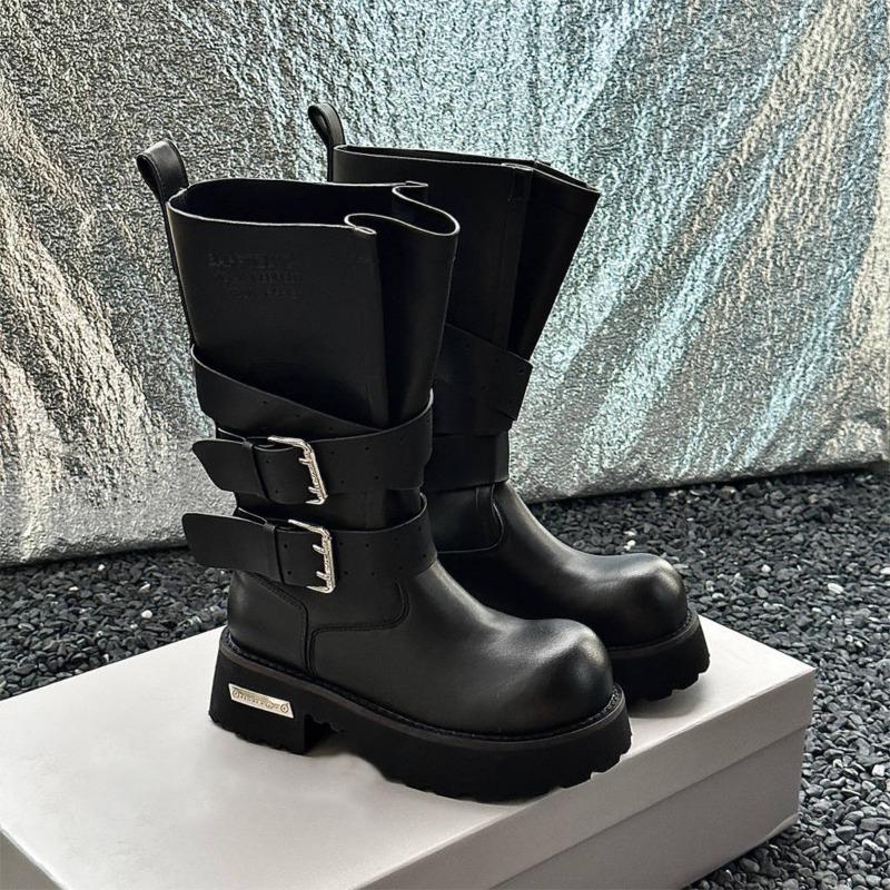 

Версия из овчины на толстой подошве полусапоги ретро большеголовые рыцарские сапоги женские сапоги Мартин с пряжкой-змеей женские ковбойские сапоги в западном стиле 40