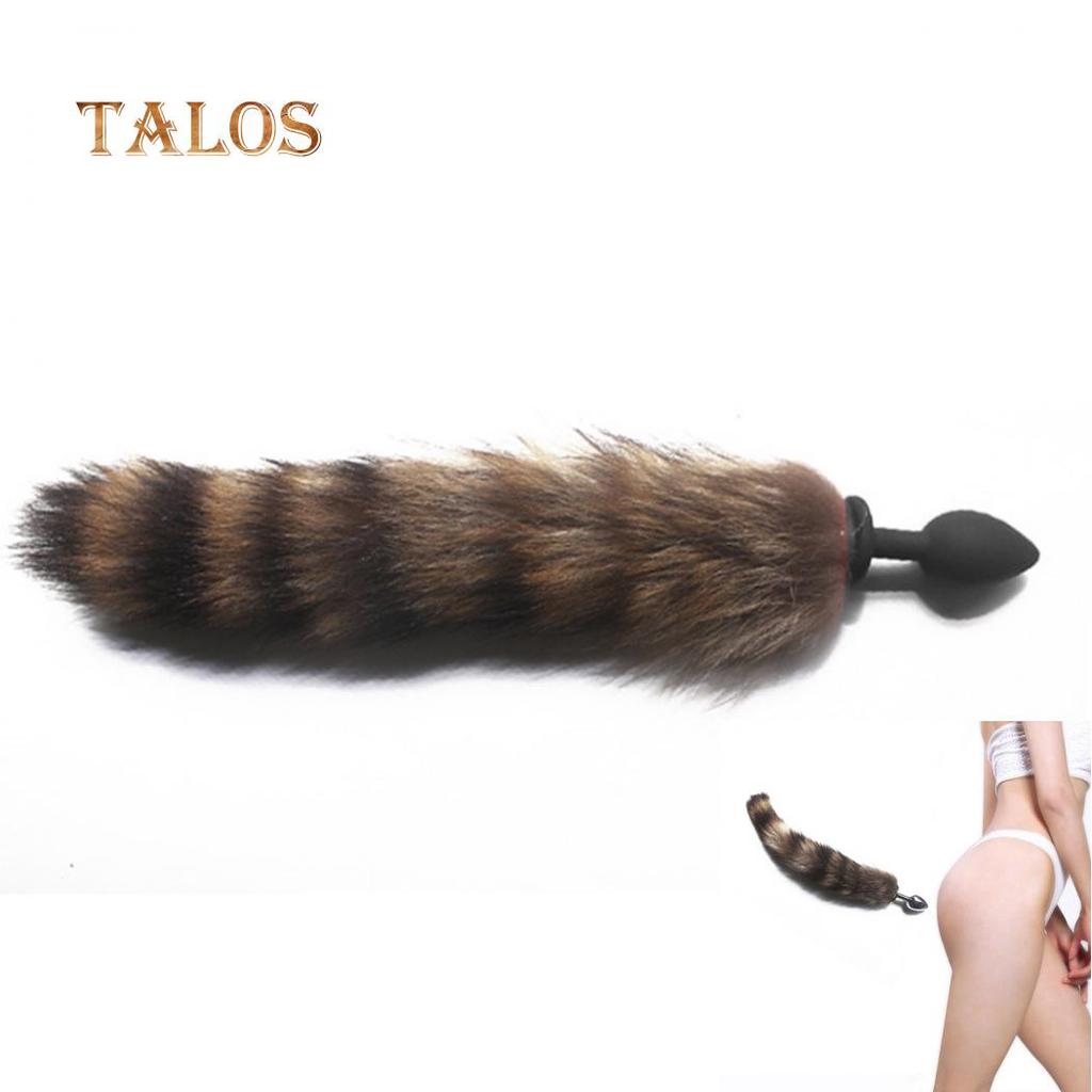 Silikonová anální zátka T-Adult Fox Tail pro dospělé Sexy hračka Masážní přístroj prostaty Sexy hračky